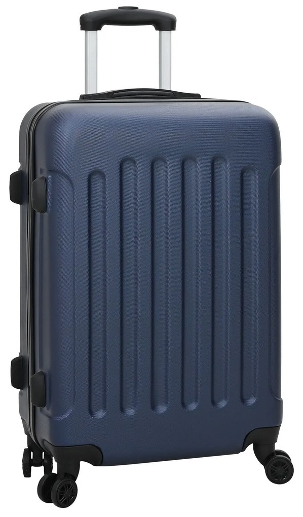 vidaXL Valiză 3 pcs Albastru închis 50 x 31 x 78 cm Plastic ABS