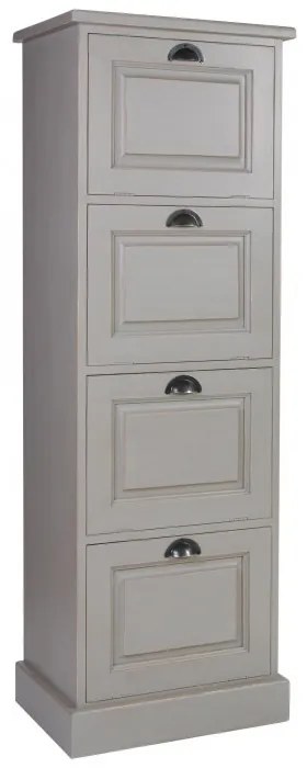 Dulap pentru dosare, gri ,din lemn de pin, aspect clasic, New York