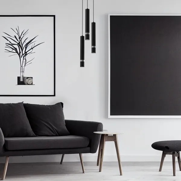 Lustră pe cablu JOKER 3xGU10/8W/230V neagră/crom lucios