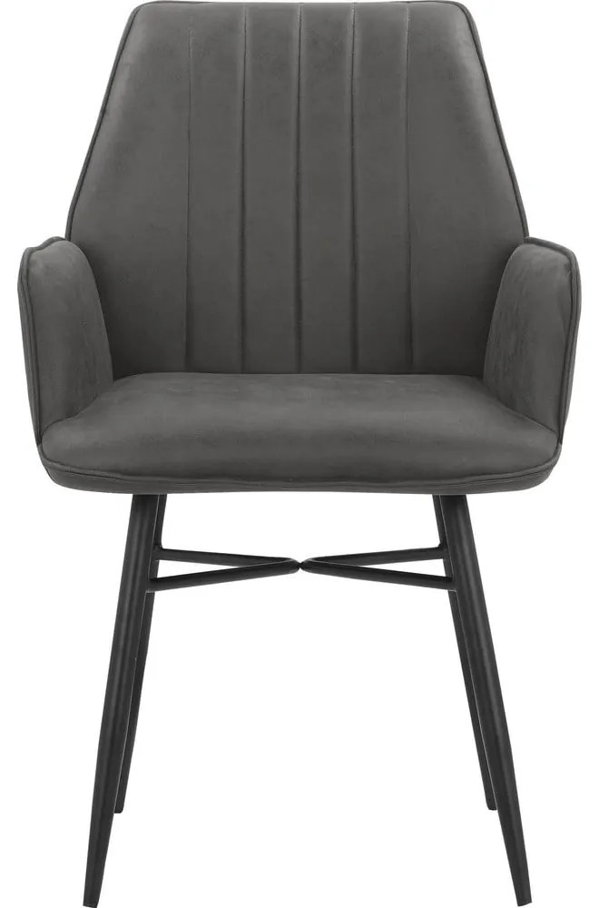 Scaune de dining gri-antracit 2 buc. Anzo – Støraa
