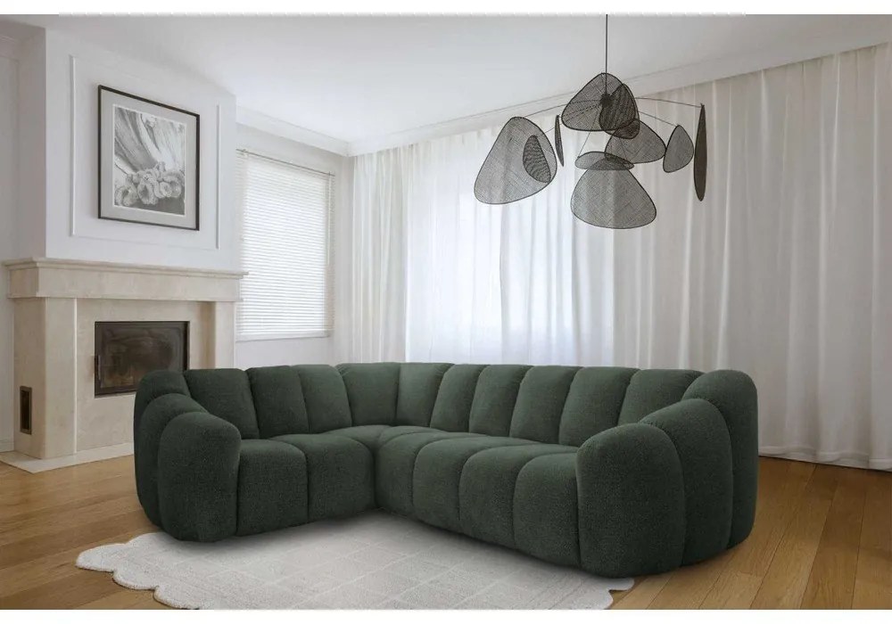 Colțar verde închis (cu colț pe partea stângă/în formă de ”L”) Shell – Miuform