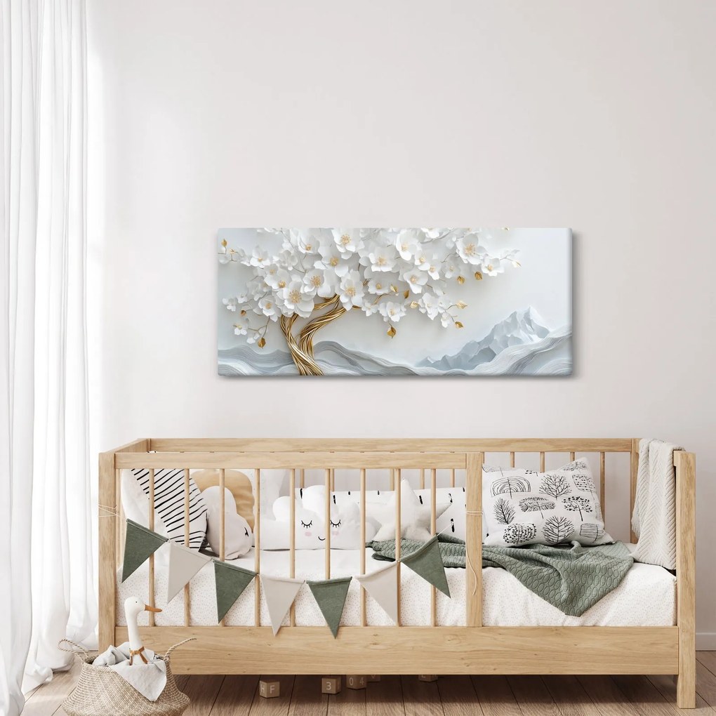Tablou – Arborele vieții 3D elegant (120x50 cm)