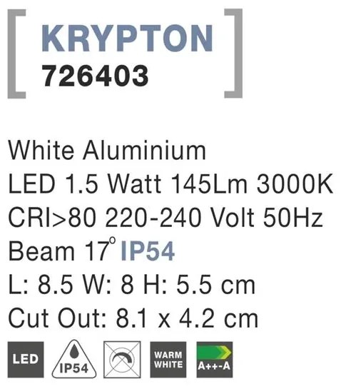 Spot LED ambiental de exterior IP54 KRYPTON NVL-726403