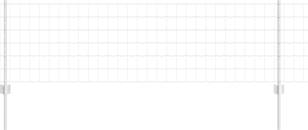 vidaXL Gard cu Stâlp Argintiu 0,6 x 10 m Oțel