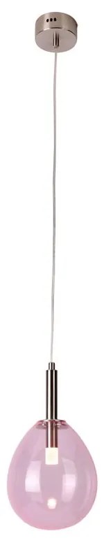 Lustră mov LED cu abajur din sticlă Lukka – Candellux Lighting