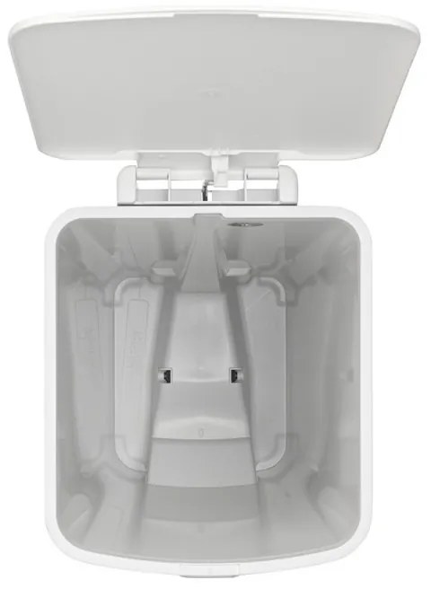 Coș cu pedală Brabantia StepUp 1005556, 40 L, Materiale ecologice, Deschidere mare, Gri deschis