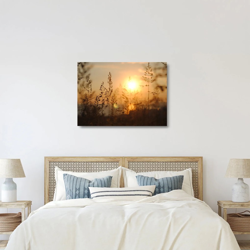 Tablou pe sticlă cu răsărit de soare (70x50 cm)