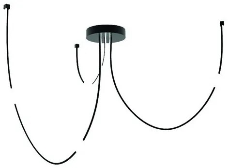 Lustra LED arcuita design modern Line negru