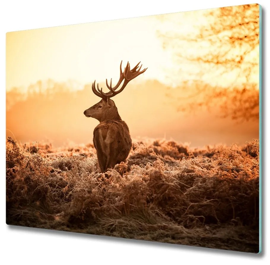 Tocator din sticla Sunrise Deer