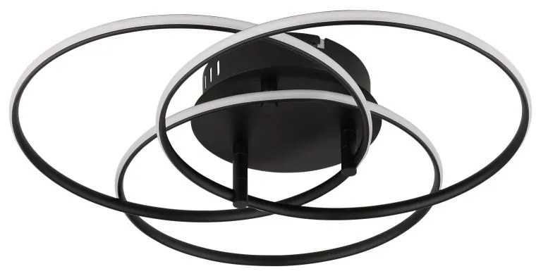 Plafoniera LED rotativa orientabila metal negru KOMBOS