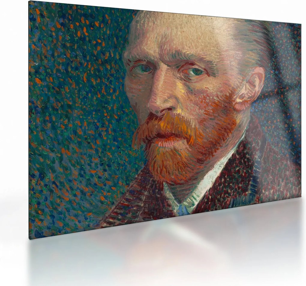 Tablou pe sticlă - Vincent van Gogh, Self-Portrait, reproducere (70x50 cm)