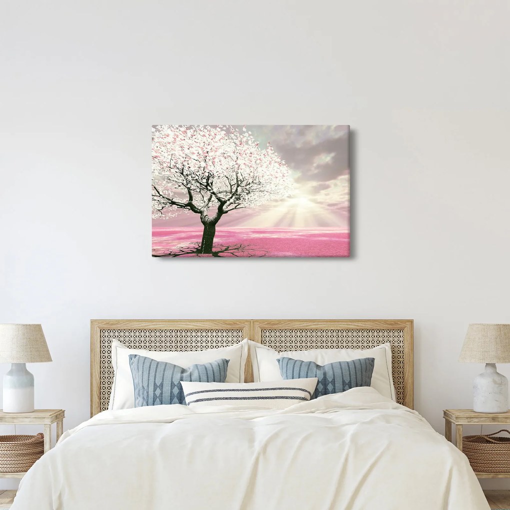 Tabloul copacului roz (90x60 cm)