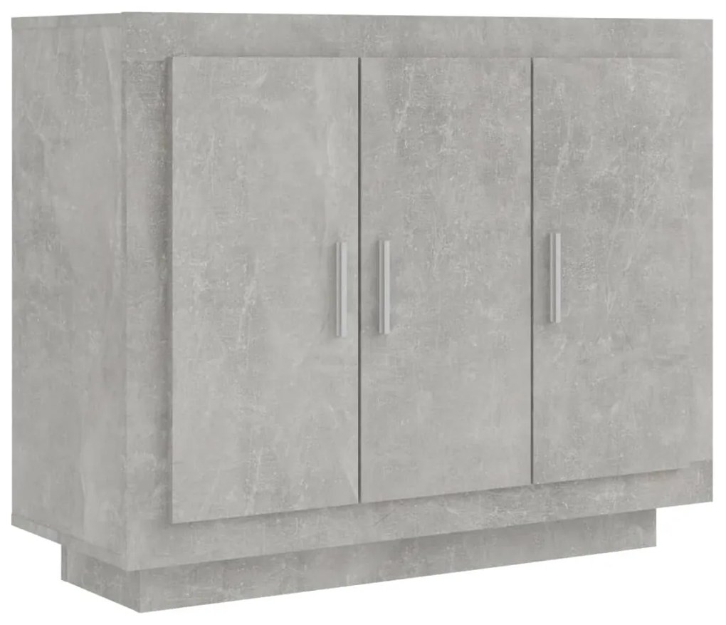 811839 vidaXL Dulap, gri beton, 92x35x75 cm, lemn compozit