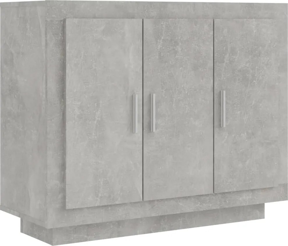 vidaXL Dulap, gri beton, 92x35x75 cm, lemn compozit