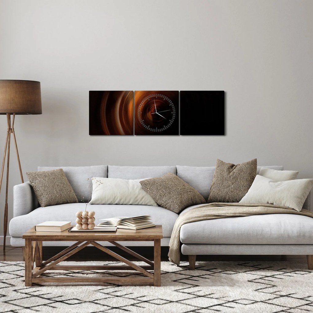 Tablou - Spirală (cu ceas) (90x30 cm)
