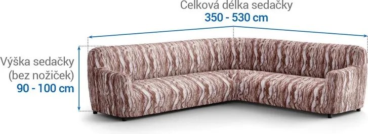 Gaico Huse bielastice OCEANO NOU bordo-maroniu colțar (l. 350 - 530 cm)