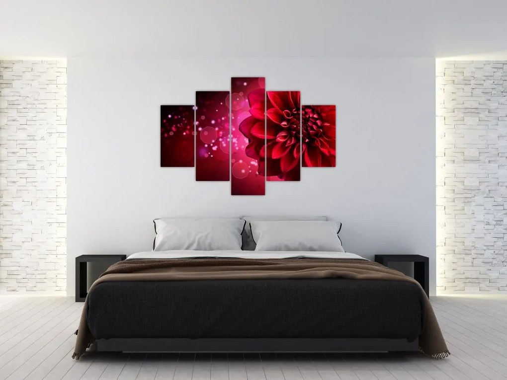 Tablou cu floare roșie (150x105 cm)