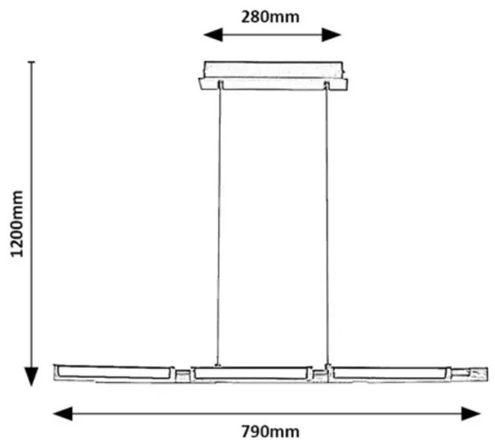 Lustră LED pe cablu REMIEL LED/30W/230V 3000K Rabalux 72045