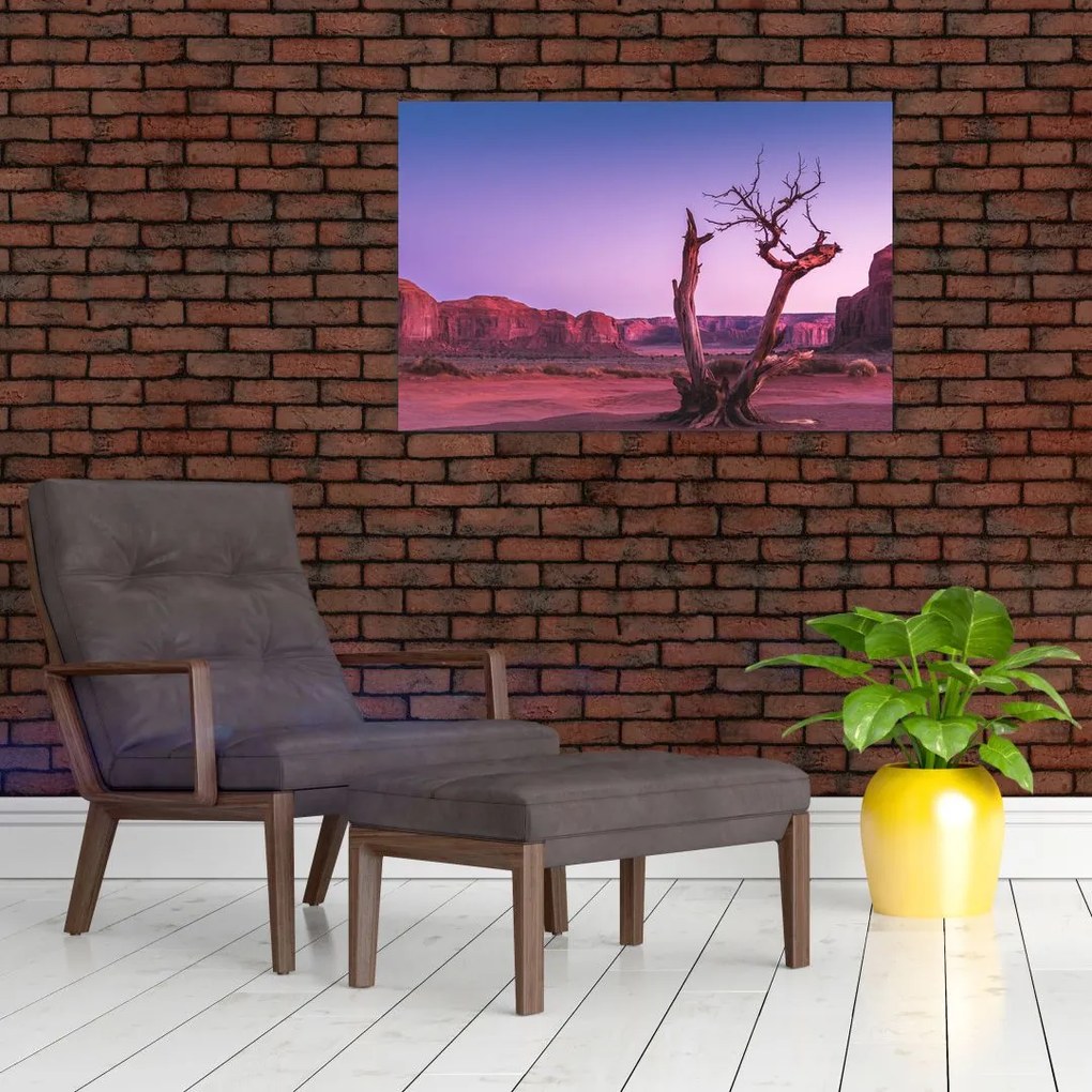 Tablou u copaci lângă pietrile roșii (90x60 cm)