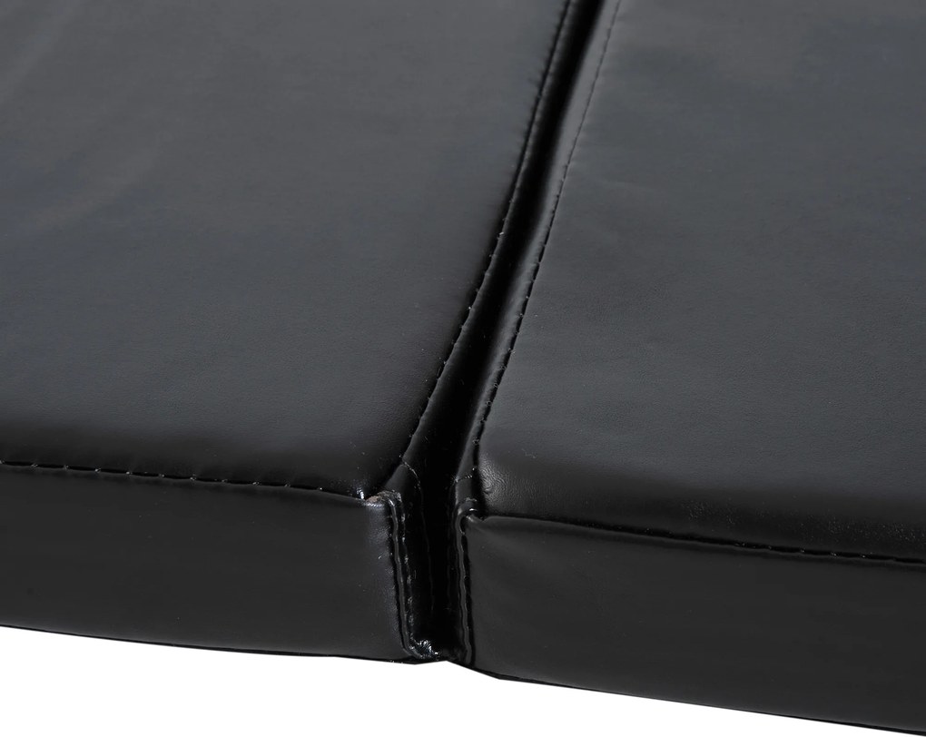 HOMCOM Tapet de Gimnastică Pliabil, Tapet Fitness Gros de 5 cm și Antialunecare, 180x60x5 cm, Negru | Aosom Romania