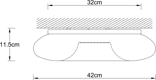 Ondaluce - Plafonieră DODI 3xE27/15W/230V Ø 42 cm albă