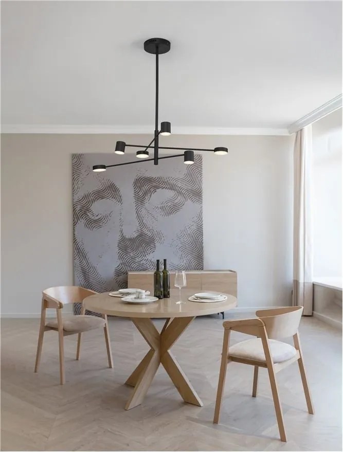 Lustra moderna dimabila cu 6 spoturi LED NORDIK