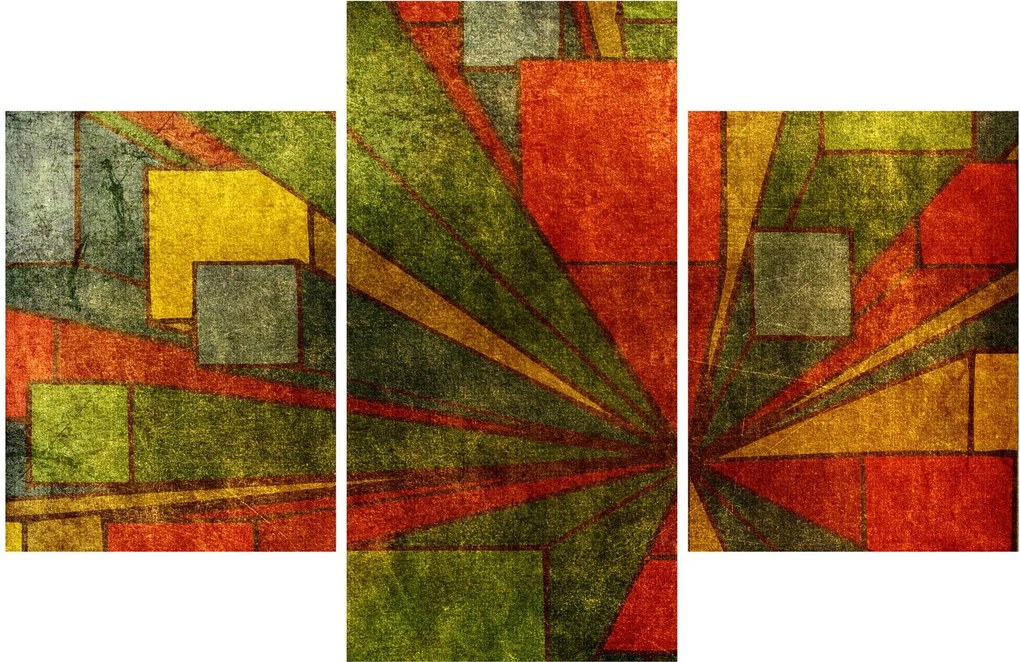 Tablou cu abstracție geometrică (90x60 cm)