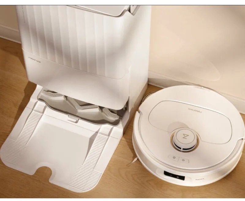 Robot aspirator Roborock Q Revo Max V, 7000Pa, 180 min, 300 m², Dry/Mocro, Wi-Fi, PreciSense® LiDAR + Reactive AI, Asistent vocal, Alb