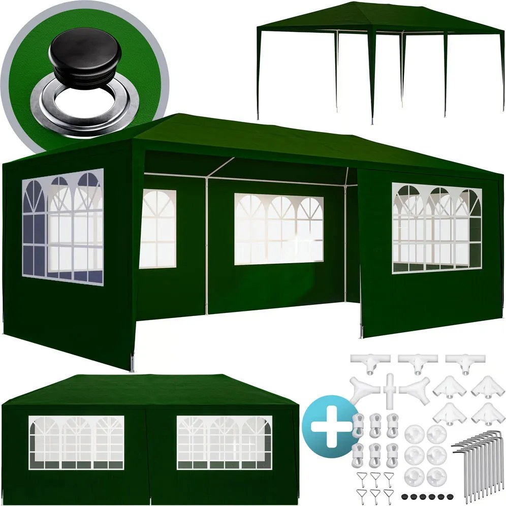 Cort de petrecere NEAPOL, 3x6m, verde Jurhan