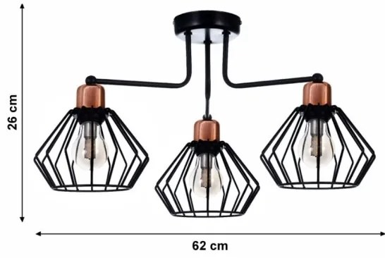 Lustră aplicată PORTO 3xE27/40W/230V