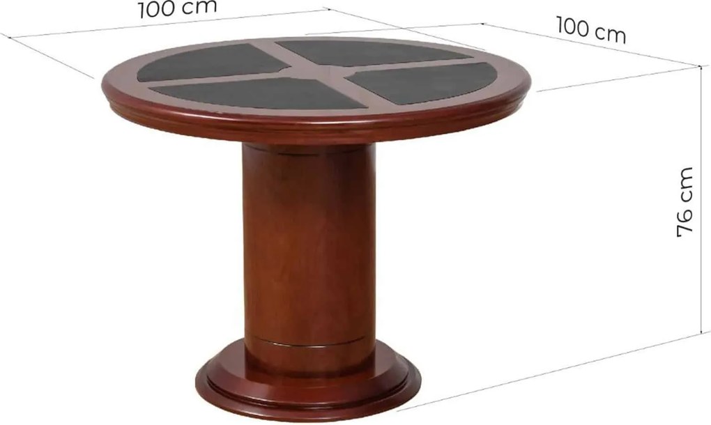 Măsuța lemn masiv de birou Toronto 90x76cm
