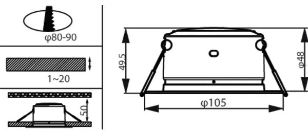 Corp de iluminat LED încastrat DIAMOND LED/2,2W/230V 3000K Philips