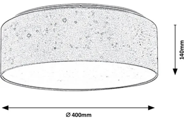 Rabalux - Plafonieră LED, 22 W, 230 V, gri