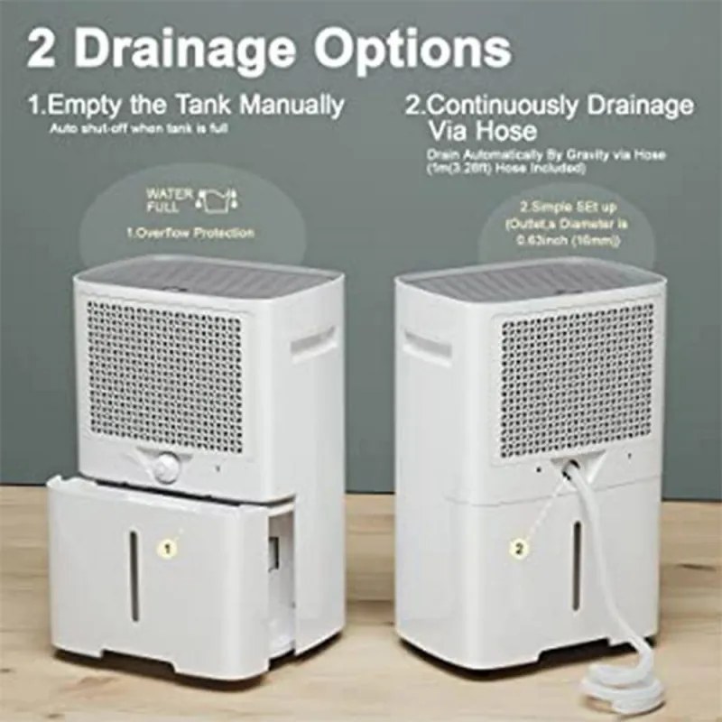 Dezumidificator Attractive TRITON 20, 340W, 2.5 L, Pana la 24L/24h, R290, Timer, Dezghetare automata, Senzor de umiditate, Alb