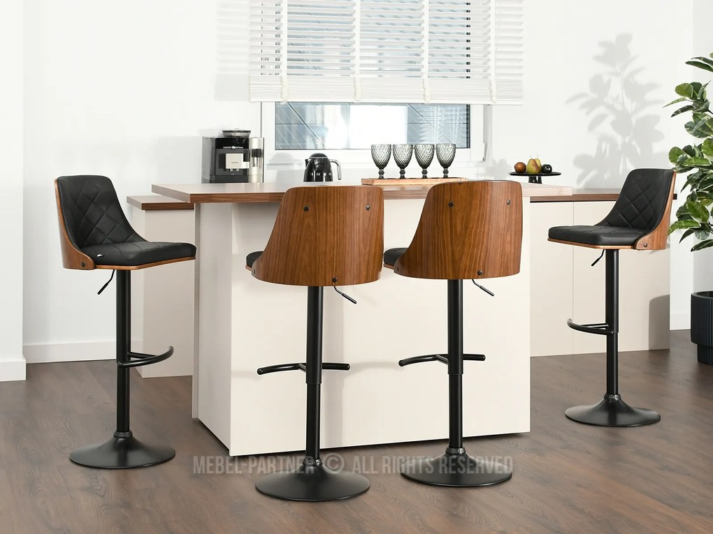 Scaun Haire (nuc închis + negru). 1110585