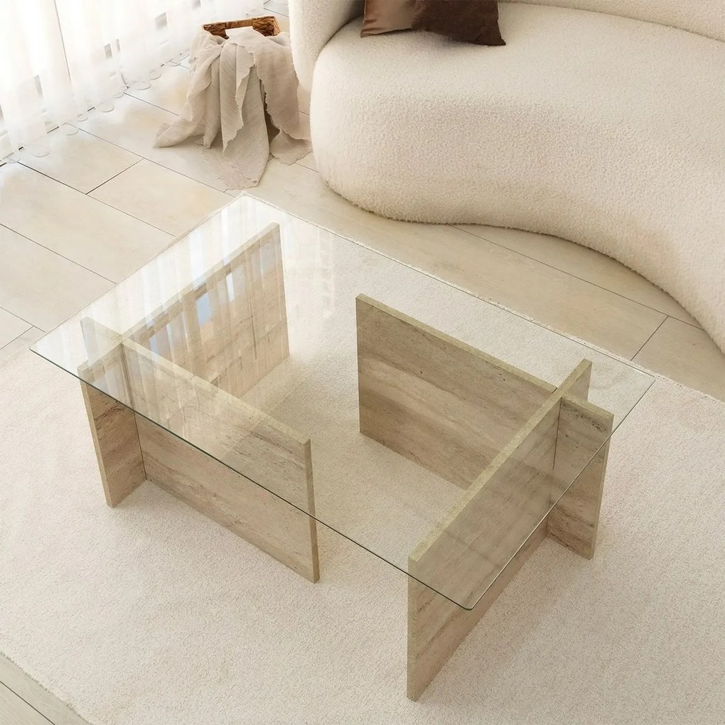 Măsuță de conferință New Escape Travertine
