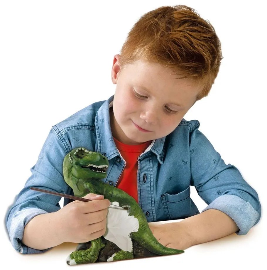 Set creativ mulaj si pictura - T-rex cu schelet fotoluminescent