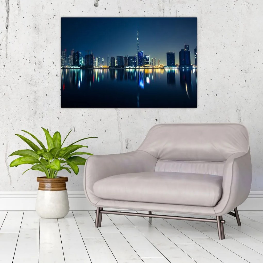 Tablou cu orașul nocturn (90x60 cm)