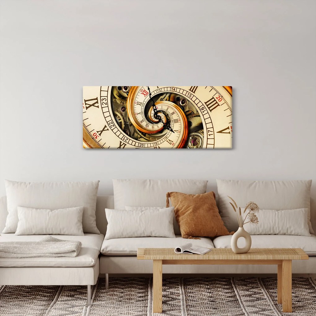 Tablou cu ceas (120x50 cm)