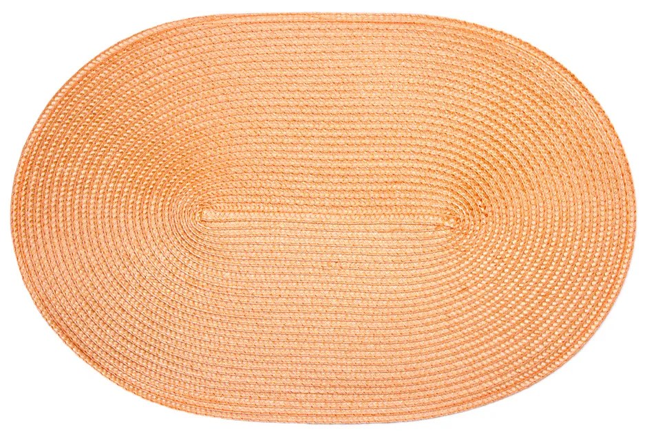 Suport farfurie Deco, oval, portocaliu, 30 x 45 cm, set 4 buc.