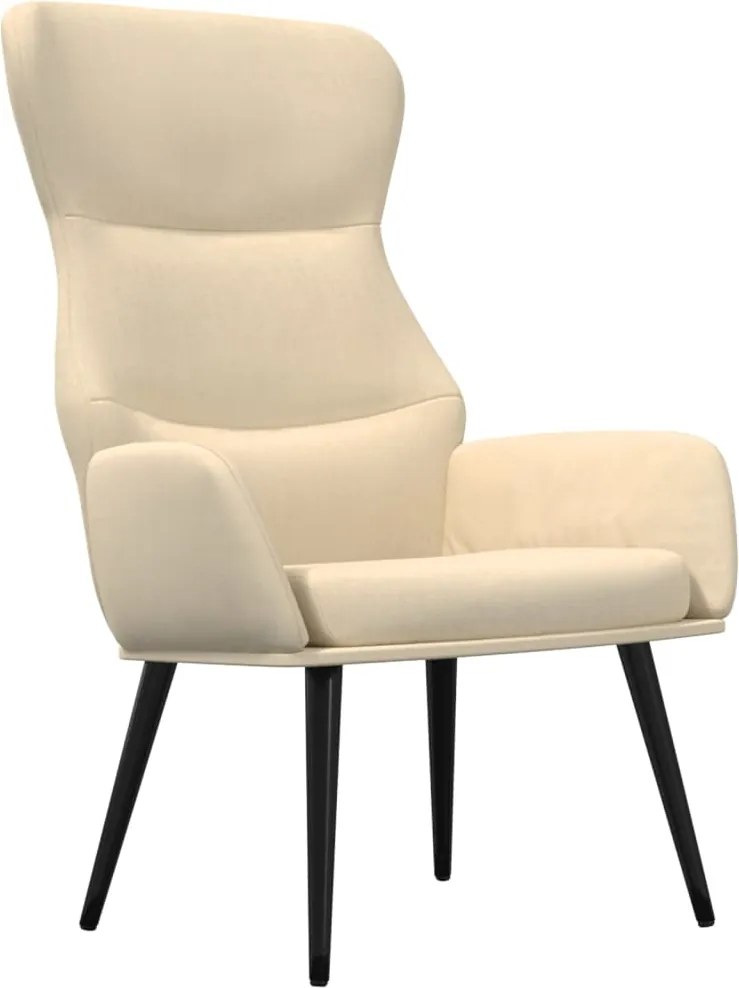 vidaXL Scaun de relaxare, crem, material textil