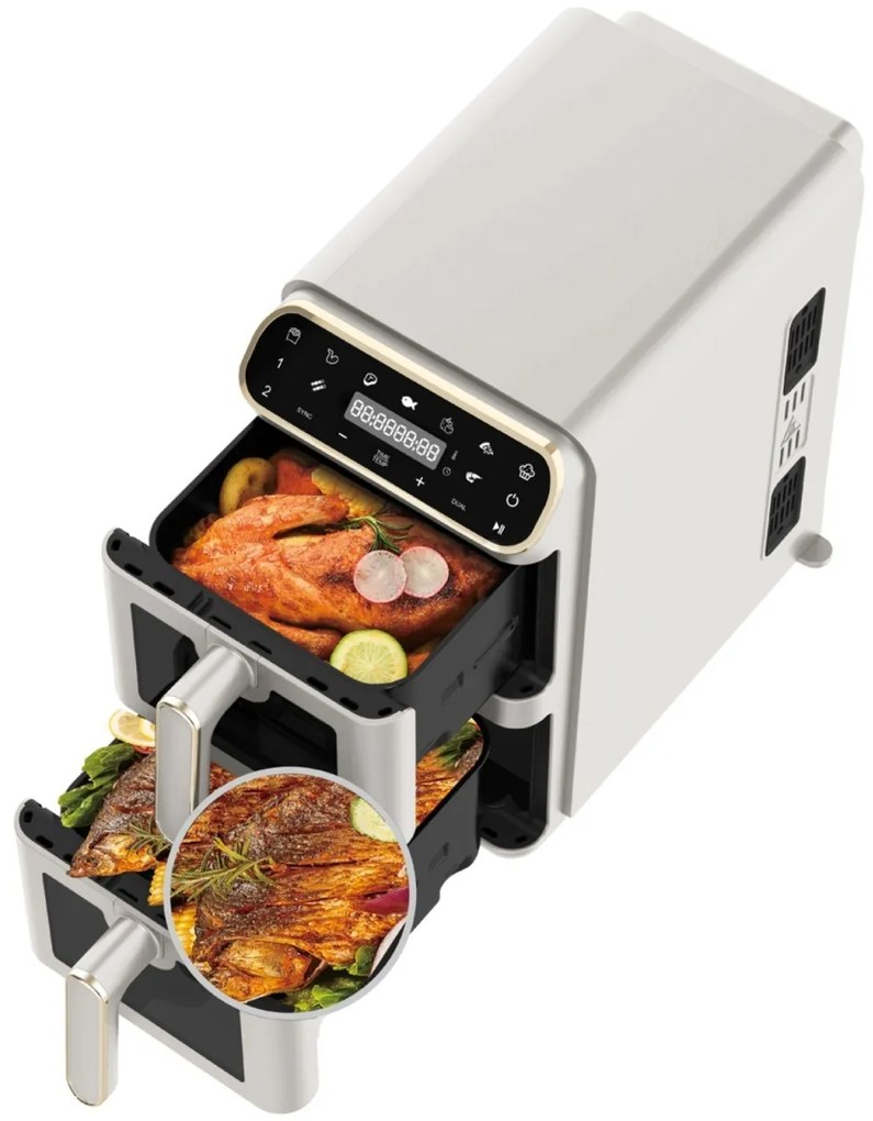 Friteuza cu aer cald dubla Sahara Berlinger Haus BH 9803