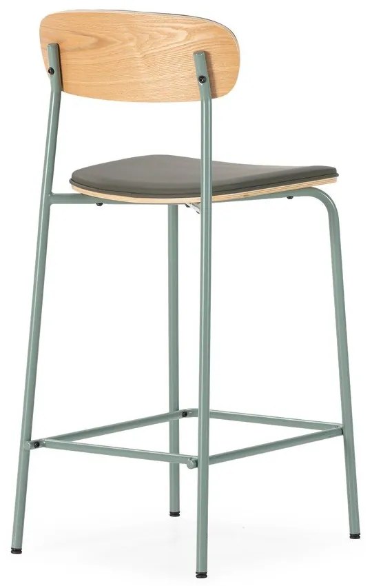 Scaune de bar verde-închis 2 buc. tapițate (înălțime șezut 65,5 cm) Saula – Marckeric