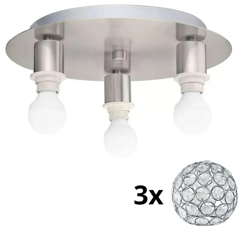 Plafonieră LED Eglo MY CHOICE 3xE14/4W/230V crom