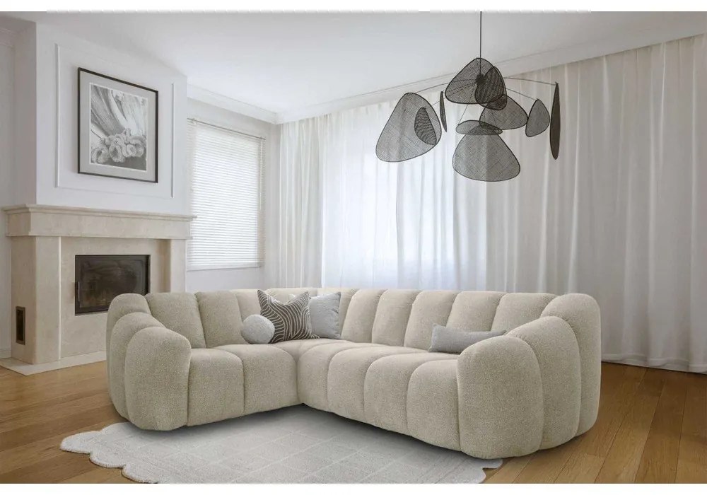 Colțar bej (cu colț pe partea stângă/în formă de ”L”) Shell – Miuform