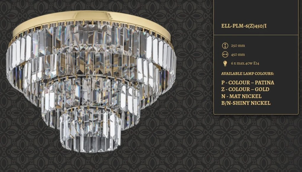 Lustra LUX aplicata, realizata manual ELLINI diametru 45cm