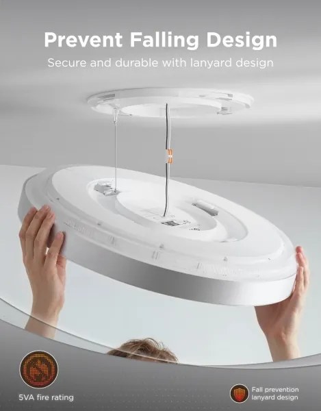Govee - Plafonieră LED RGBICWW reglabilă, 55W, 230V, Ø 53 cm, Matter, Wi-Fi