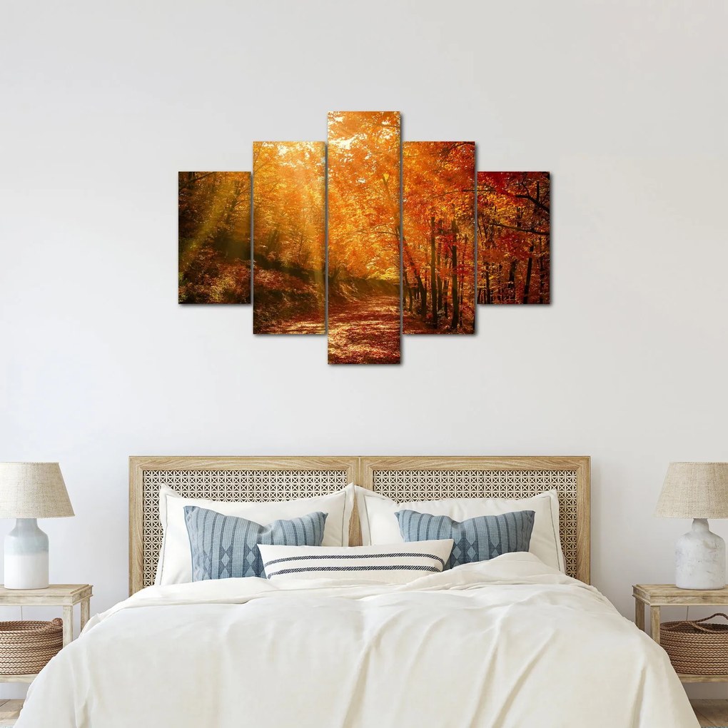 Tablou cu pădurea în toamnă (150x105 cm)