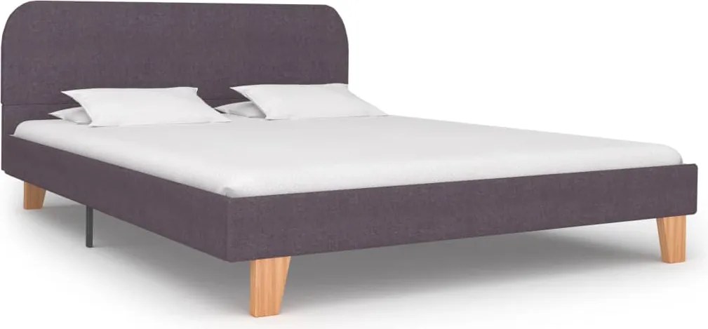 vidaXL Cadru de pat fără saltea țesătură taup 135x190 cm