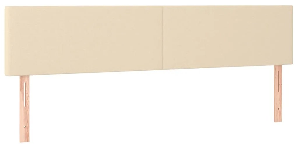 vidaXL Tăblii de pat, crem, 200x5x78/88 cm, textil
